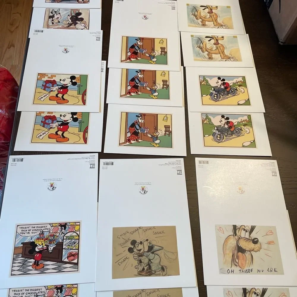 The Art Group Mickey & Co Vintage Foldable Disney Mickey Pluto Minnie Cards